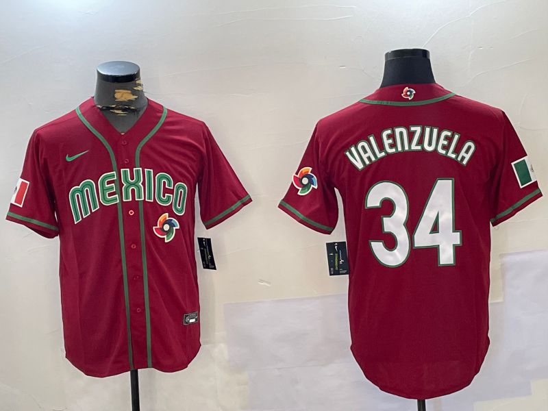 Men Los Angeles Dodgers #34 Valenzuela Red Game 2024 Nike MLB Jersey style 10294->los angeles dodgers->MLB Jersey